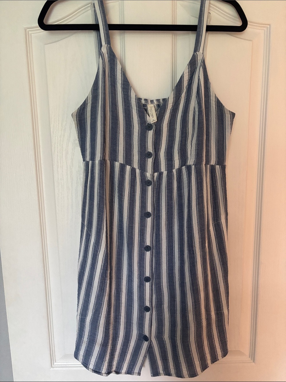 Gentle Fawn Striped Blue and White Button-Front Sundress - Women